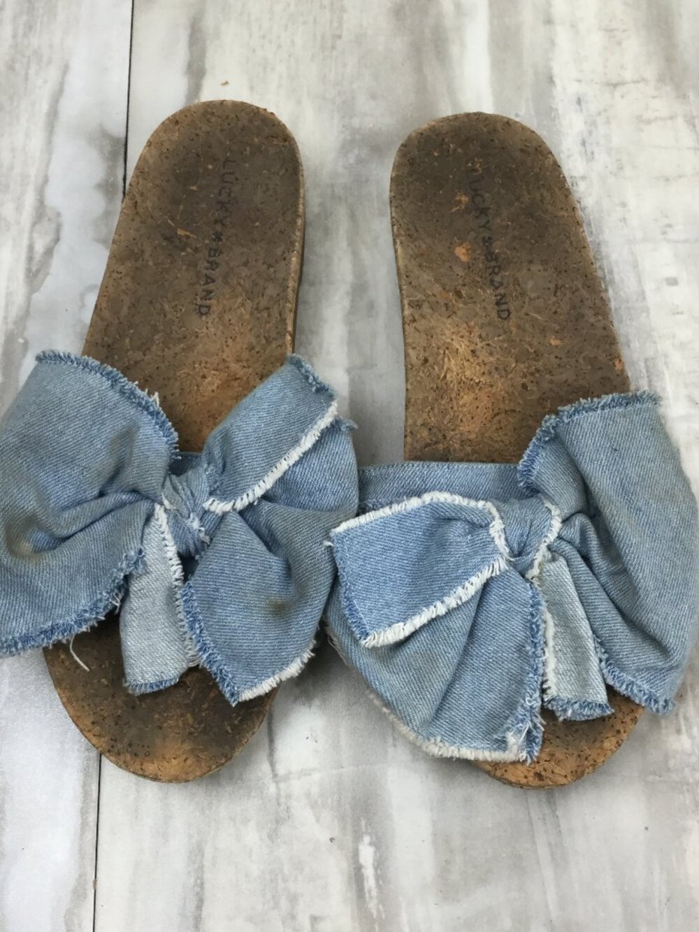 Lucky Brand Denim Bow Sandal 8